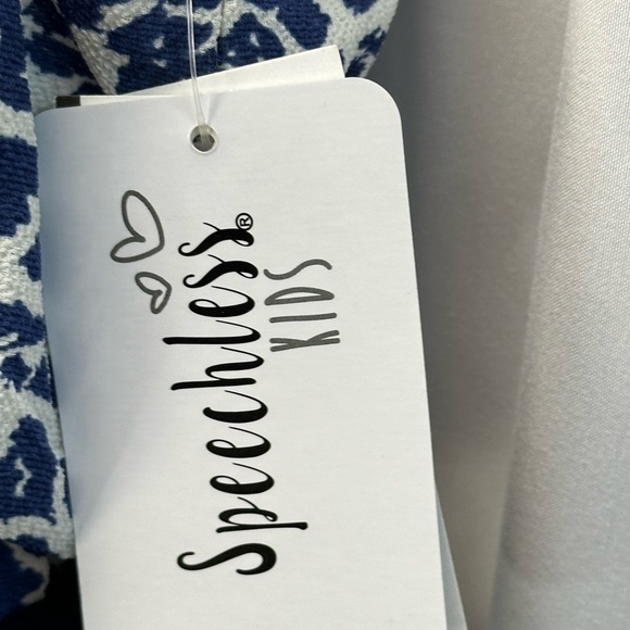 Speechless Kids Sleeveless Halter Neck Animal Print Midi Dress - Navy Blue - 10 - Picture 9 of 10